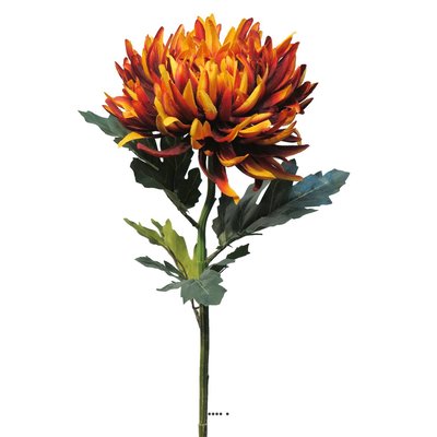 Chrysanthème artificiel, H 63 cm Orange ARTIFICIELLES