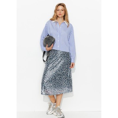 Jupe midi léopard paillettes PROMOD