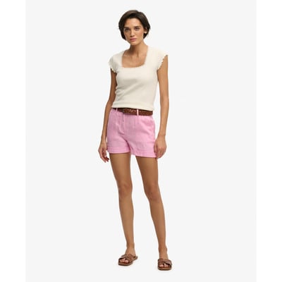 Short en lin taille mi-haute SUPERDRY