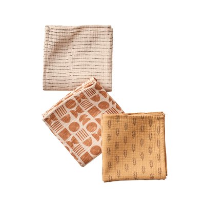 Lot de 3 langes en gaze de coton ETHNIC VERTBAUDET