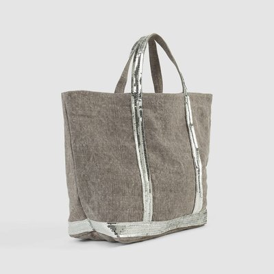 Sac cabas M en lin et sequins VANESSA BRUNO