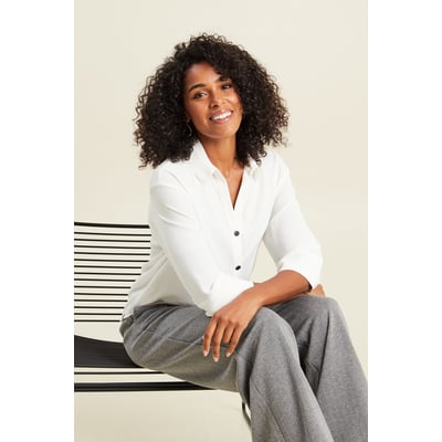 Chemise col chemise manches 3/4 BREAL