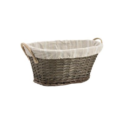 Panière à linge en éclisse et coton AUBRY GASPARD