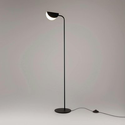 Lampadaire design noir - abat jour plié, interrupteur LENORE PIER IMPORT