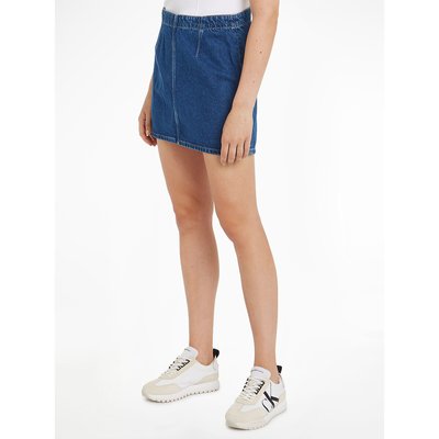 Jupe courte zippée en denim CALVIN KLEIN JEANS