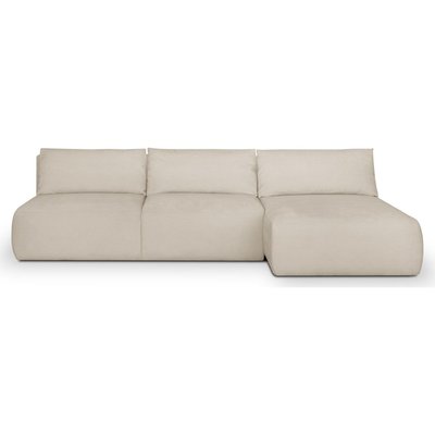 Canapé d'angle à droite convertible 4 places en tissu chenille - JASPER HOMIFAB
