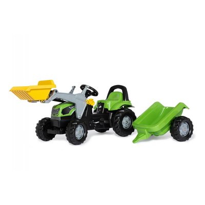 Tracteur a pedales + remorque rollyKid Deutz-Fahr 5115 G TB ROLLY TOYS