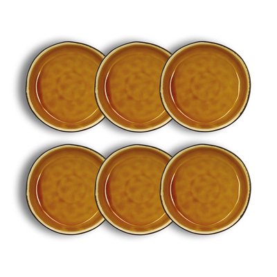 Lot de 6 assiettes coupes en grès 20cm, BALATA OGO LIVING