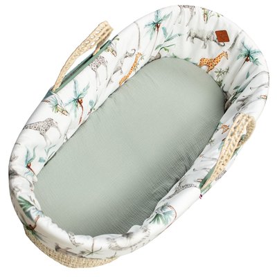 Habillage de couffin en satin de coton SAFARI SAFARI SEVIRA KIDS