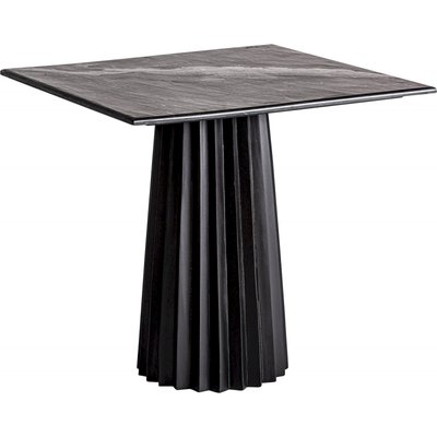 Table haute bois et marbre, S.plissé Wood RECOLLECTION