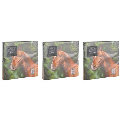 Serviette en papier de soie avec motifs (Lot de 60) Cheval JARDINDECO