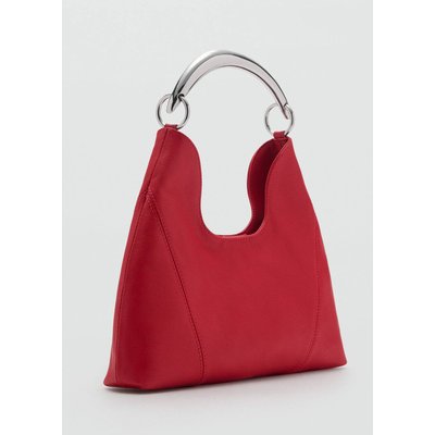 Sac porté épaule cuir anse métallique MANGO