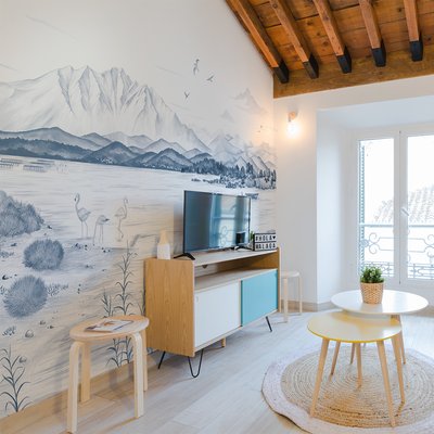 Papier peint L'étang du bord de mer, Couleurs 375 x 250cm ACTE DECO