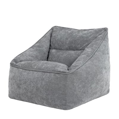 Pouf fauteuil en tissu chenille texturé - NATALIA ICON