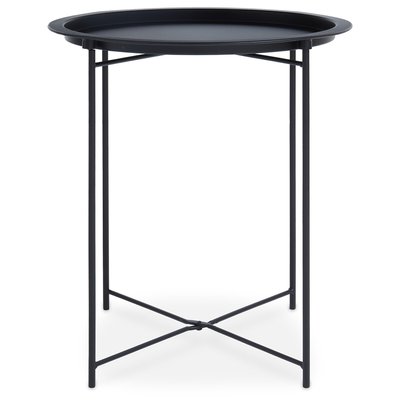 Jett Industrial Metal Round Tray Side Table SO'HOME