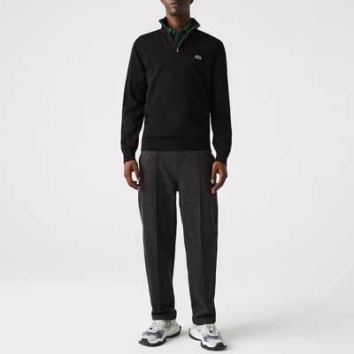 Pull collo alto con cerniera in cotone LACOSTE