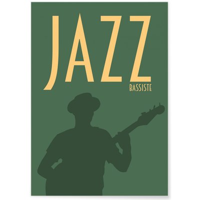 Poster Jazz Bassiste L'AFFICHERIE