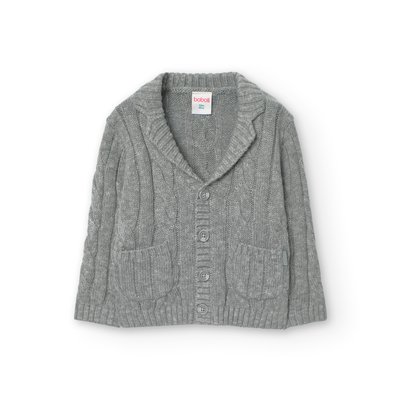 Cardigan tressé boutons et col V BOBOLI