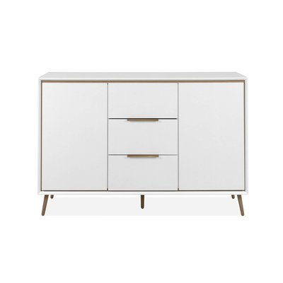 Buffet blanc moderne 2 portes 3 tiroirs AVIO PIER IMPORT