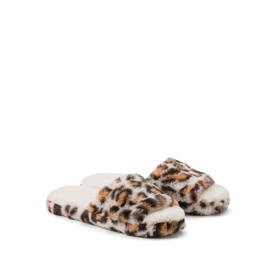 Chaussons mules, motif léopard LA REDOUTE COLLECTIONS