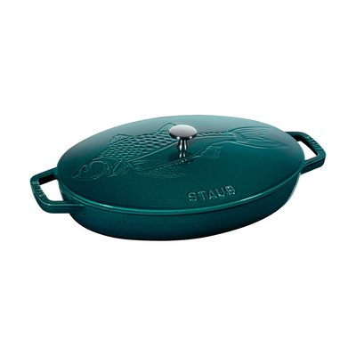 Plat À Poisson La Mer Fonte Émaillée D32 Cm STAUB