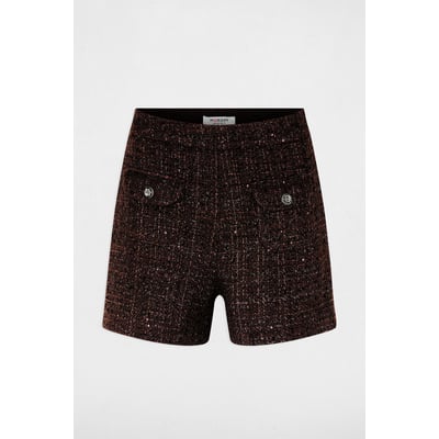 Short tweed taille haute MORGAN