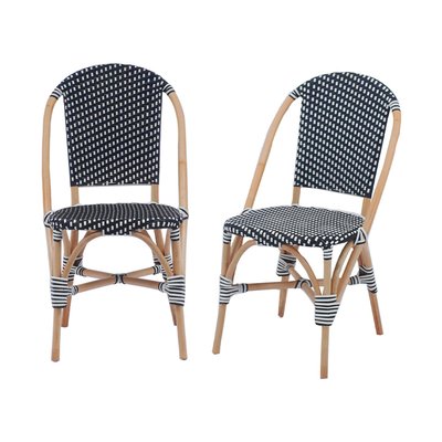 Chaise bistrot rotin et polyrotin (lot de 2) MONTMARTRE SWEEEK