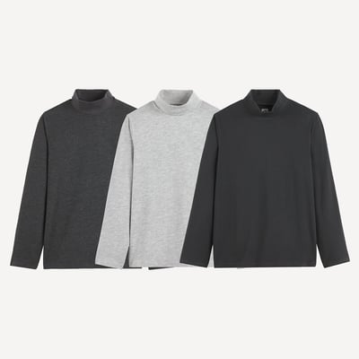 Lot de 3 sous-pulls, à manches longues et col montant LA REDOUTE COLLECTIONS