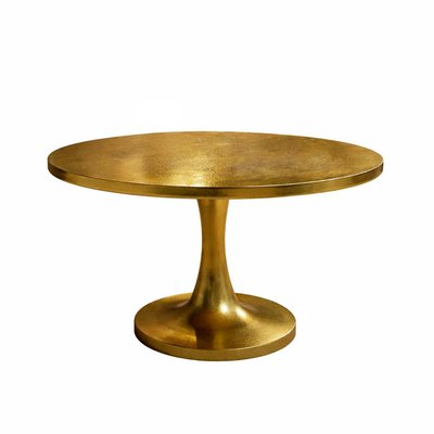 Table basse ronde dorée en aluminium Ø65 cm KANO PIER IMPORT