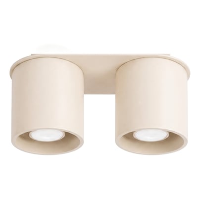 Plafonnier Aluminium Beige GU10 2 Orbis EDEN