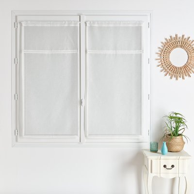Paire de voilages avec ruban macramé HOME MAISON