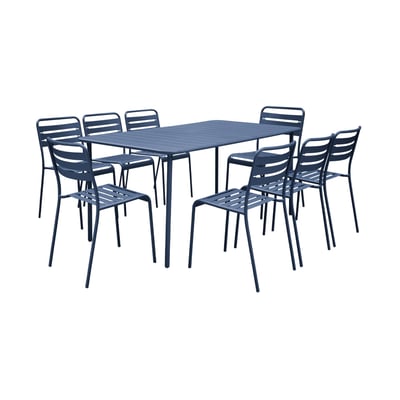 Table de jardin métal + 8 assises AMÉLIA SWEEEK