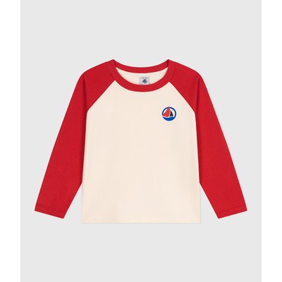 T-shirt manches longues color block en coton PETIT BATEAU