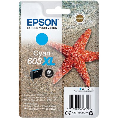 Cartouche d'encre 603XL Etoile de Mer Cyan EPSON