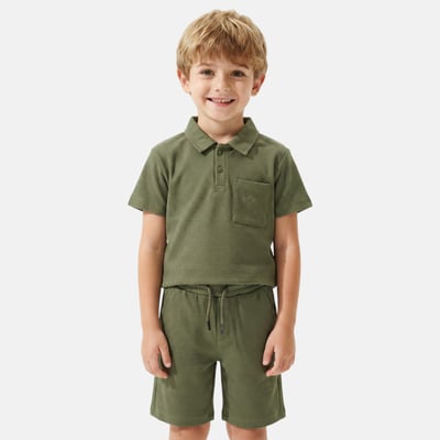 Ensemble chemise manches courtes et short assorti, poche poitrine RIVIERA LEE COOPER