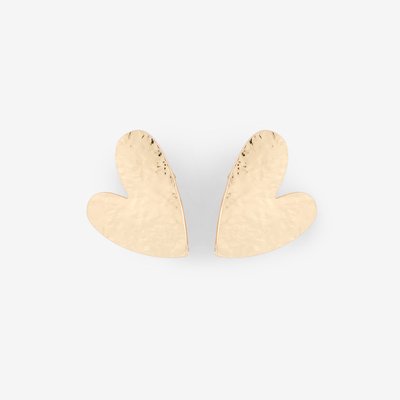 Boucles d'oreilles clips - coeur martelés BALABOOSTE