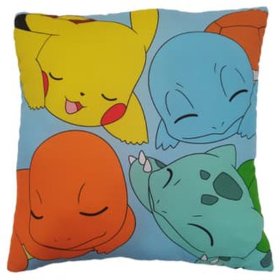 Coussin Chambre Enfant Pikachu, Carapuce, Salameche et Bulbizzare POKEMON
