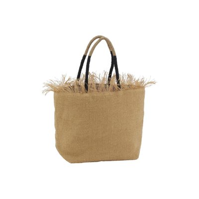 Sac en jute naturel et corde avec franges AUBRY GASPARD