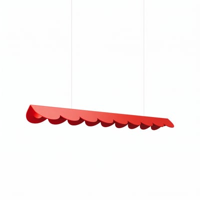 Suspension Aluminium Rouge LED 1 Biscuit EDEN