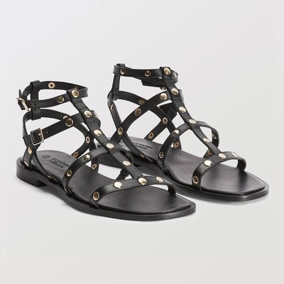 Sandales cloutées en cuir MONOPRIX