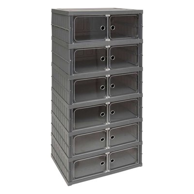 Tour de rangement pliable avec 6 étages en plastique ATMOSPHERA