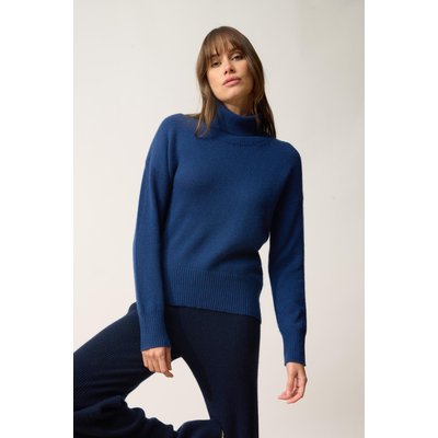 Pull Col Roulé 4 Fils Minuit Romane JUST CASHMERE
