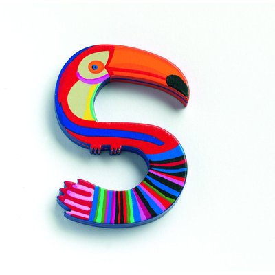 Lettre animaux en bois S DJECO