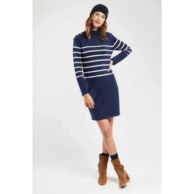 Robe rayée Mona en laine TERRE & MER