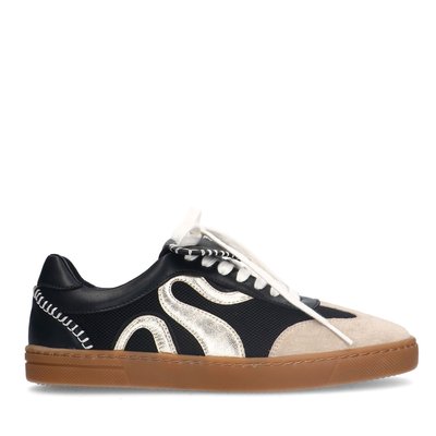 Baskets en daim avec détails denim SACHA