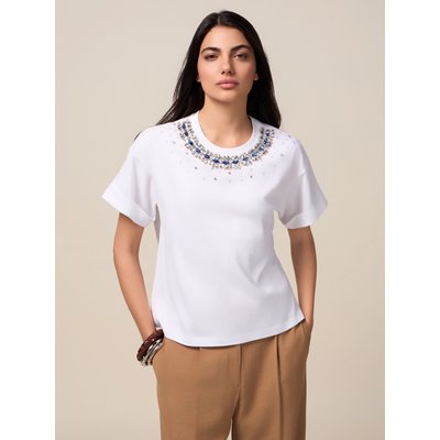 T-shirt réalisé en jersey de coton mélangé OLTRE