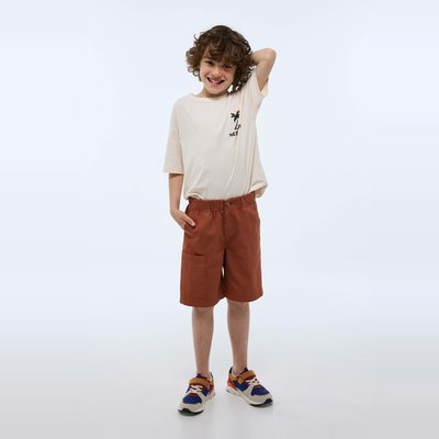 Bermuda cargo uni en twill en coton MONOPRIX