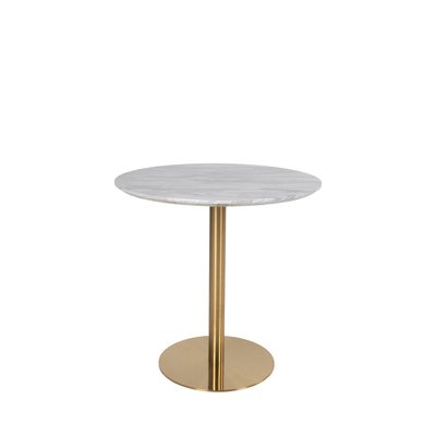 Table à manger 2 personnes ronde effet marbre- BOLZANO HOUSE NORDIC