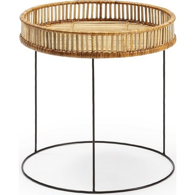 Table d'appoint osier naturel et métal  élégance moderne RECOLLECTION