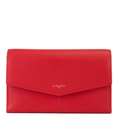 Portefeuille un volet en cuir lisse CHARLOTTE LE TANNEUR